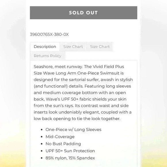 Body Glove Indigo Vivid Field Long Arm One Piece Wave Paddle Swimsuit size 3X - Picture 14 of 14